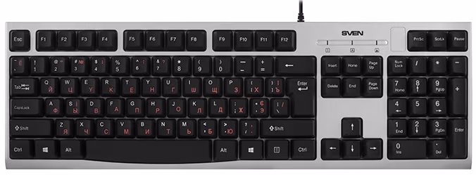 Tastatura cu fir Sven KB-S300 silver 