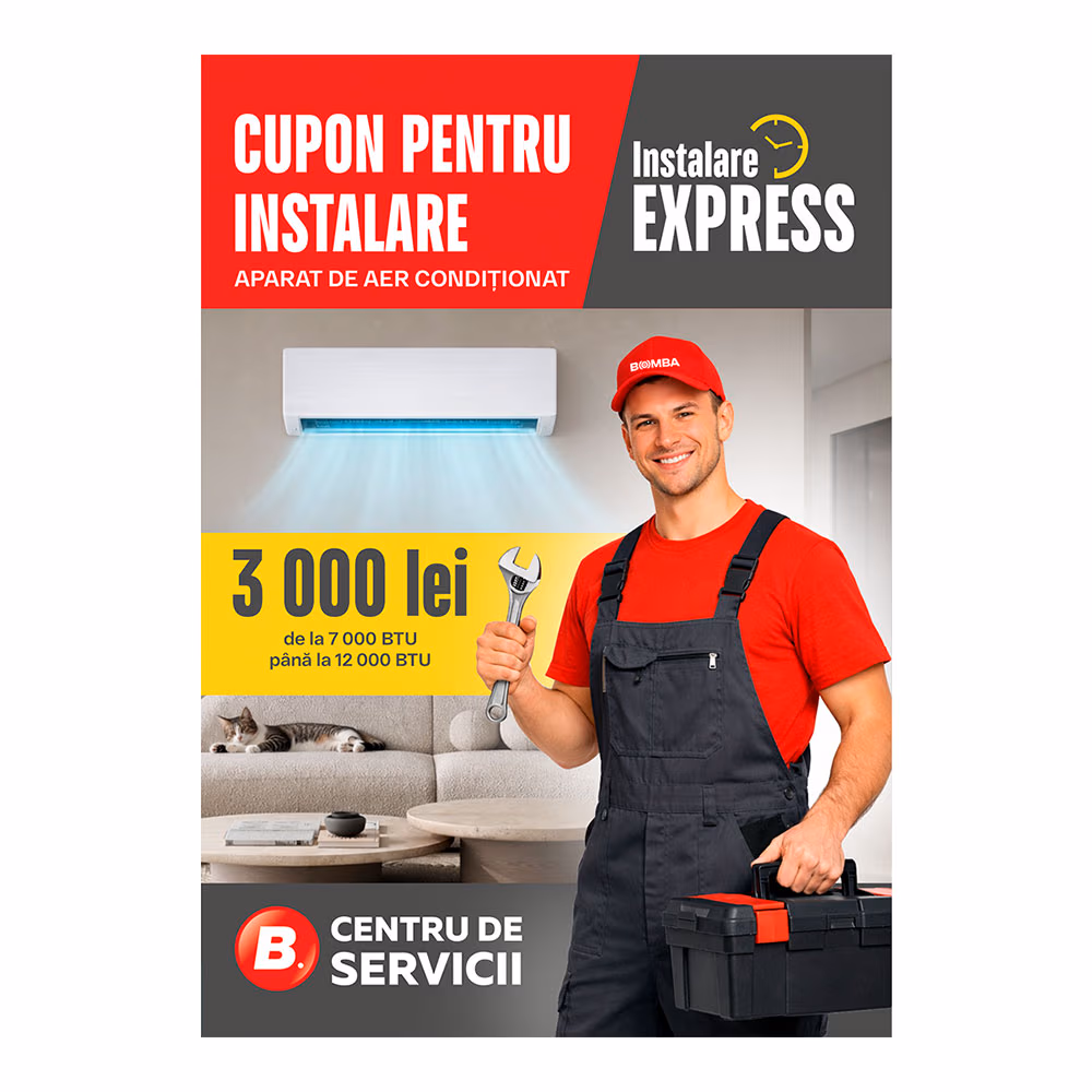 Cupon pentru instalarea aparatului de aer conditionat pana la 12000 BTU Express
