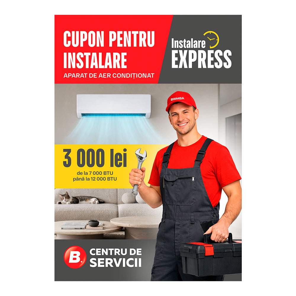 Cupon pentru instalarea aparatului de aer conditionat pana la 12000 BTU Express photo 1
