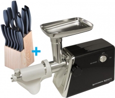 Tocator de carne Kitchen Kraft K1800+S14Set, 1800 W, Negru thumbnav 1