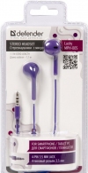 Гарнитура для смартфонов Defender Lucky MPH-005 Violet thumbnav 2