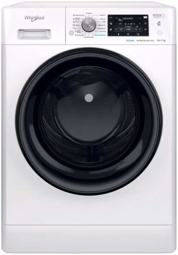 Masina de spalat cu uscator Whirlpool FFWDD1076258BVEU, 10 kg, 1600 rot/min, E, Alb
