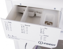 Стиральная машина с сушкой Indesit IWDE7105BEU, 7 кг, 1000 об/мин, B, Белый thumbnav 4
