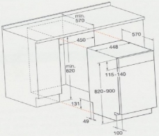 Посудомоечная машина встраиваемая Hotpoint - Ariston LSTF 9M116 CL EU, 9программы, 44.5 см, A+ thumbnav 3