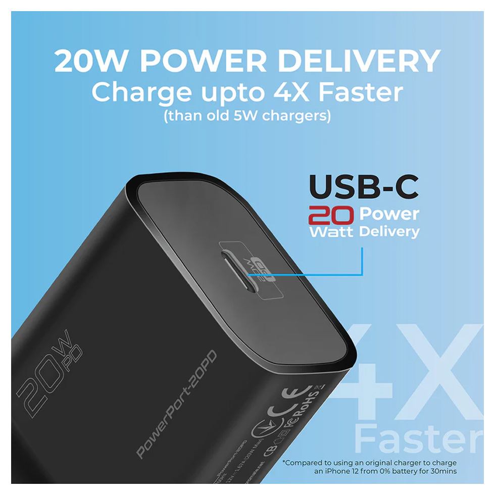 Зарядное устройство для телефона Promate POWERPORT20PDBEU photo 2