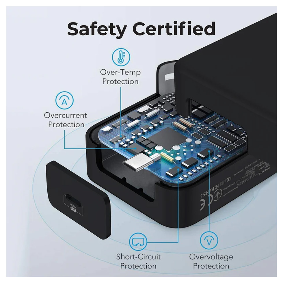 Зарядное устройство для телефона Promate POWERPORT20PDBEU photo 4