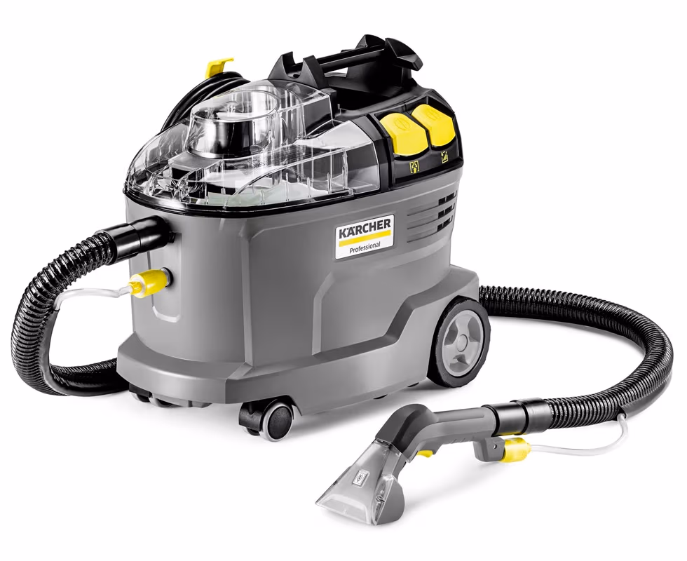 Aspirator de curatare umeda Karcher Puzzi 8/1 EU, 1200 W, Sur cu negru 