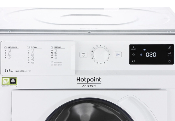 Masina de spalat/uscat Hotpoint - Ariston WDHG75148EU, 7 kg, 1400 rot/min, B, Alb