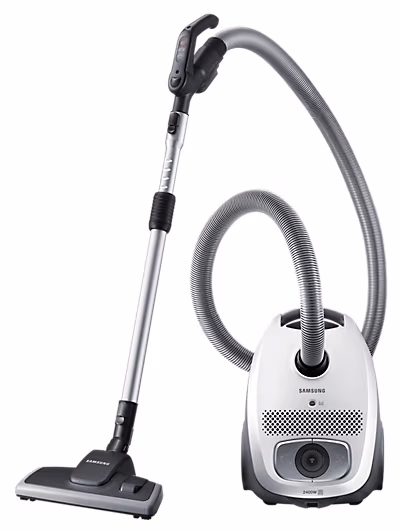 Aspirator cu sac Samsung VC24FHNJGWQEV, 2400 W, 75 dB, Alb 