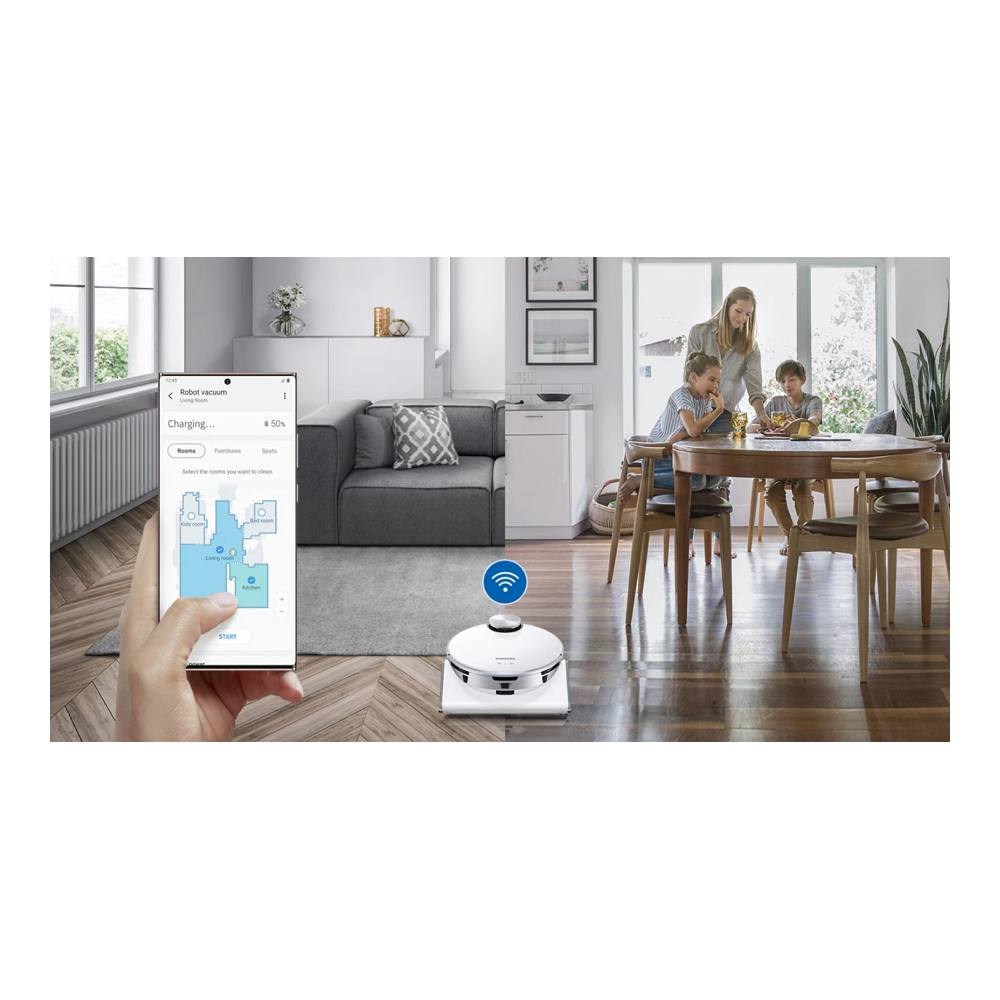 Aspirator robot Samsung VR50T95735WEV / 0.2 l / Alb photo 7