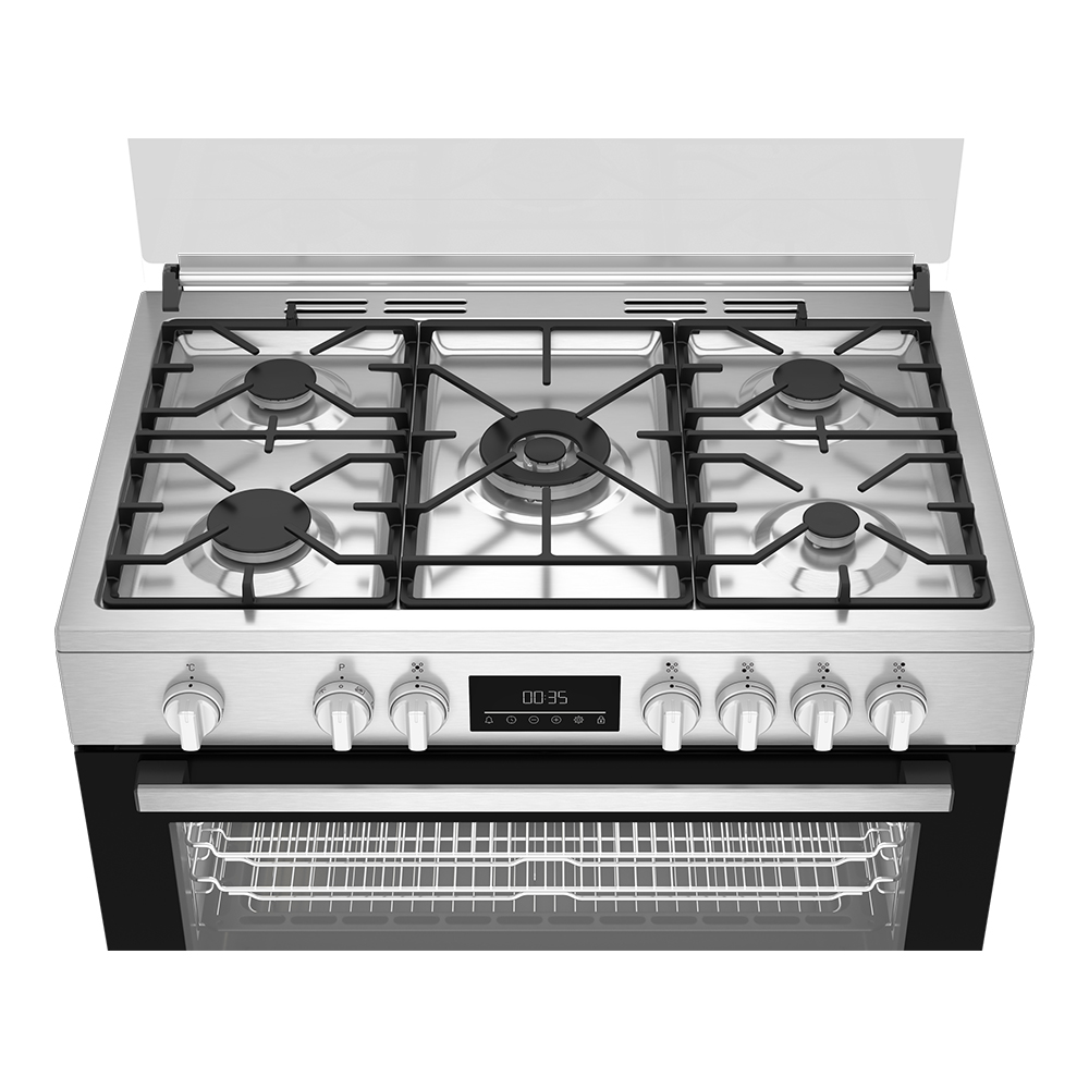 Газовая плита Beko BGM11226EX / 5 конфорок / 60 см / Нержавеющая сталь photo 3