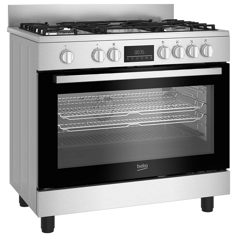 Газовая плита Beko BGM11226EX / 5 конфорок / 60 см / Нержавеющая сталь photo 4