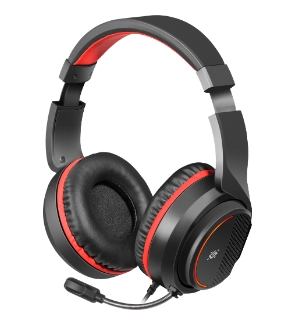 Căști Defender Apex Negru cu rosu Cu fir / Gaming / Negru cu rosu photo 2
