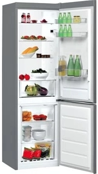 Холодильник с нижней морозильной камерой Indesit LI8SN2EX, 328 л, 188 см, E, Серебристый