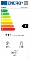 Frigider cu congelator sus Heinner HFH2206BKF+, 206 l, 143 cm, F, Negru