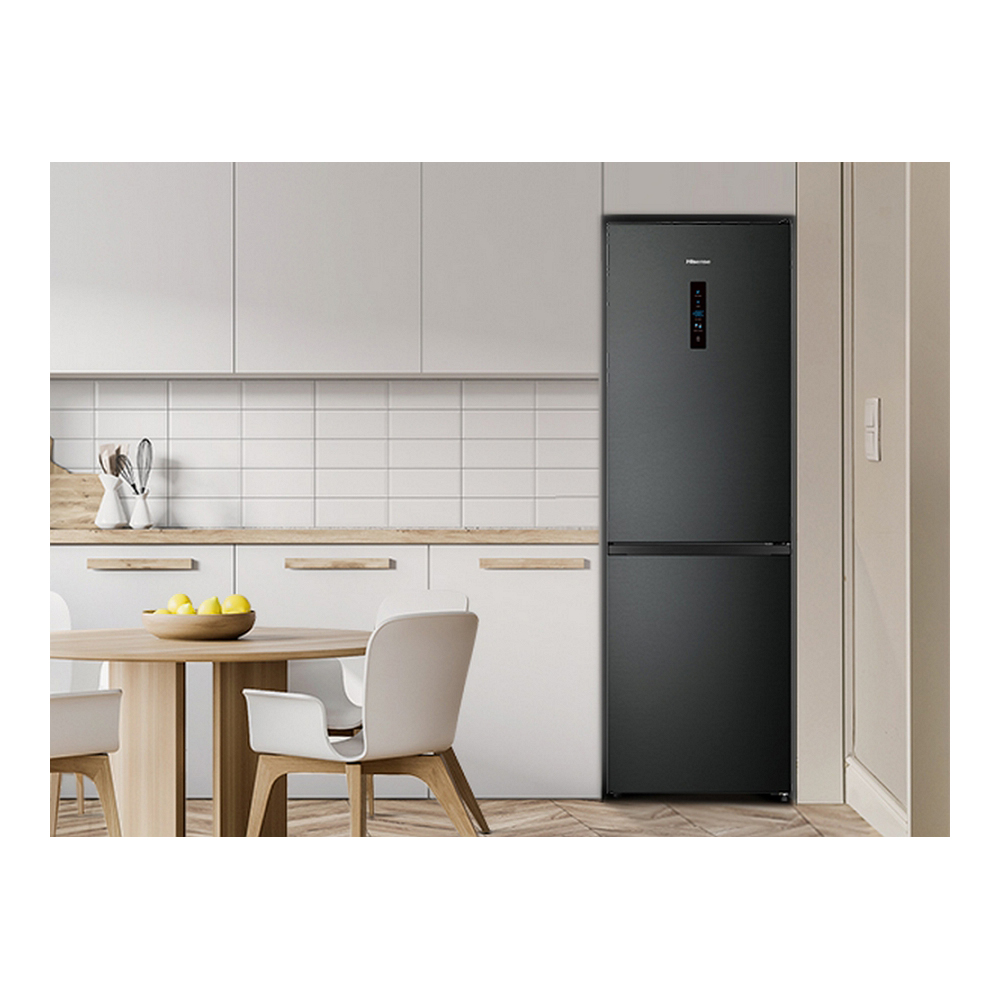 Frigider cu doua usi Hisense RB390N4BFC / 304 l / 186 cm / C / Negru photo 7