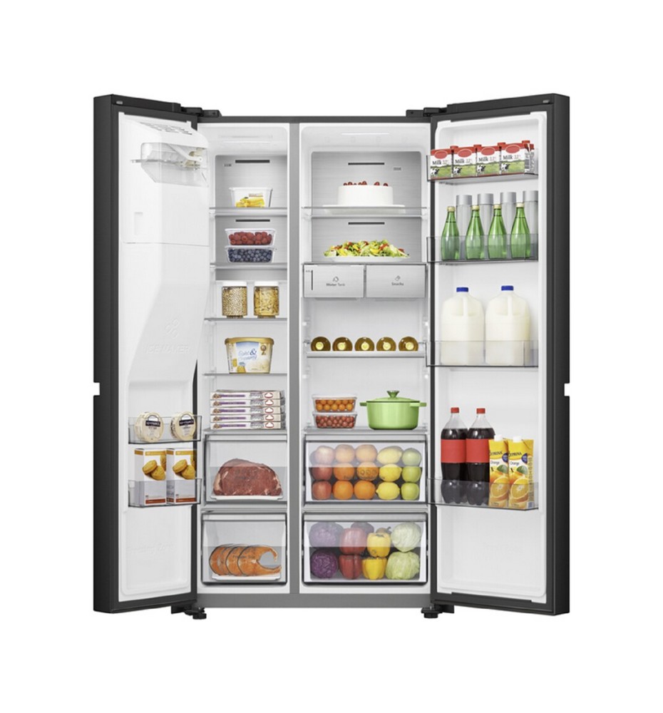 Frigider Side-by-Side Hisense RS818N4TFE / 632 l / 179 cm / E / Negru photo 4