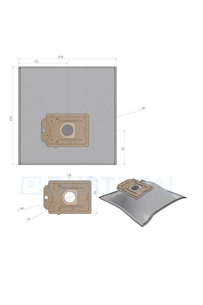 Фильтр мешок для пылесоса  Bosch BBZ71AFK photo 3