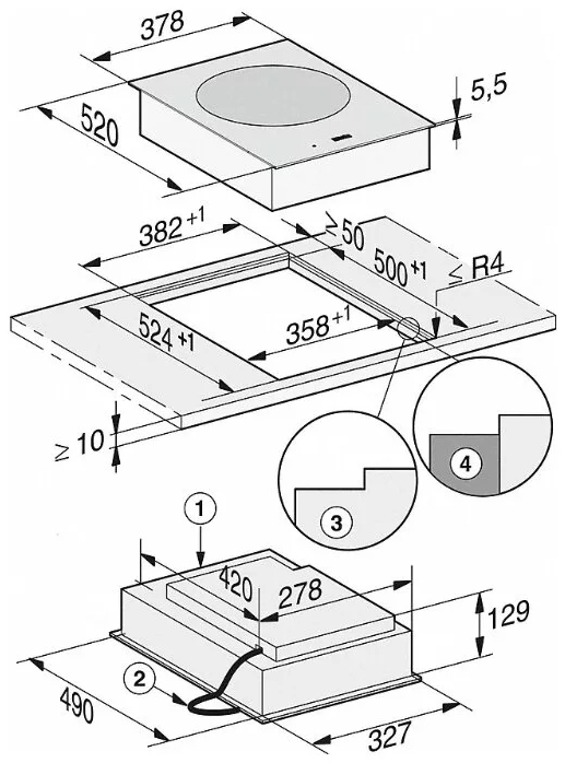 Plita incorporabila inductie Miele SmartLine CS7611FL photo 4