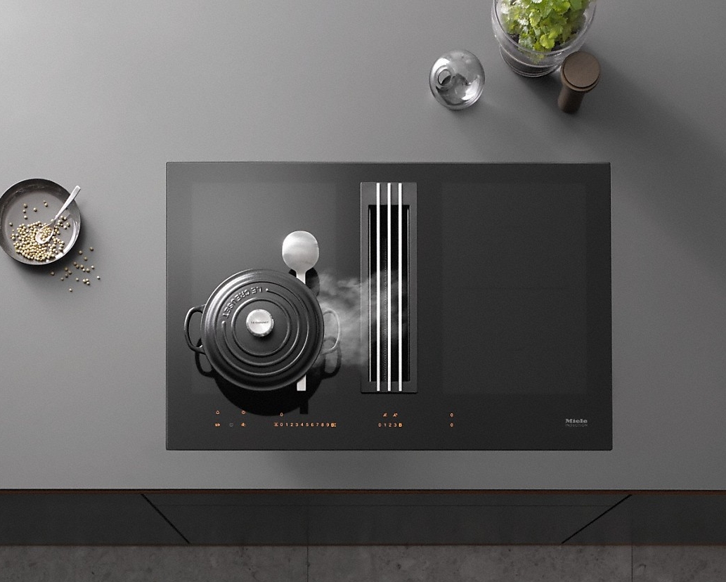 Plita combinata incorporabila Miele KMDA7633FL, 4 arzatoare, Negru photo 2