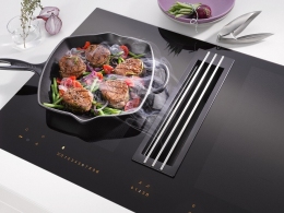 Plita combinata incorporabila Miele KMDA7633FL, 4 arzatoare, Negru thumbnav 5