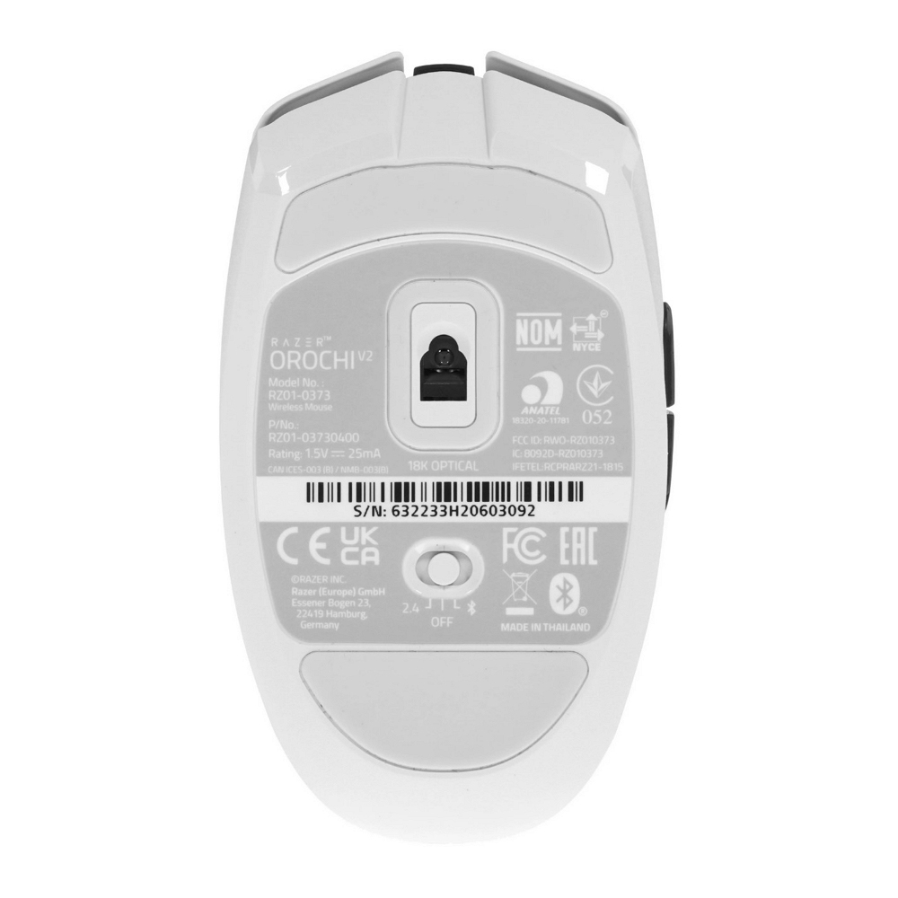 Mouse fara fir Razer Orochi V2 Alb cu negru / Optic / Alb cu negru photo 2