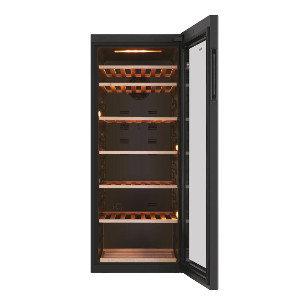 Frigider de vin Haier HWS84GA / 84 sticle / 127 cm / G / Negru photo 3