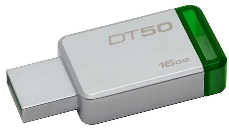 USB Флэш Kingston DataTraveler 50 16GB (DT50/16GB) Silver/Green 