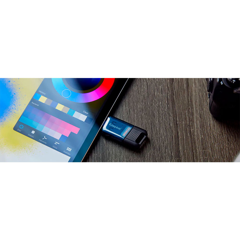 USB Флэш Kingston DataTraveler 80M, 128 GB Black/Blue photo 6