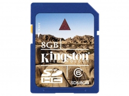 Карта памяти SDHC Kingston 8GB SDHC Class 10 thumbnav 1