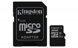 Card de mem-e MicroSD Kingston 32GB microSDHC Class10