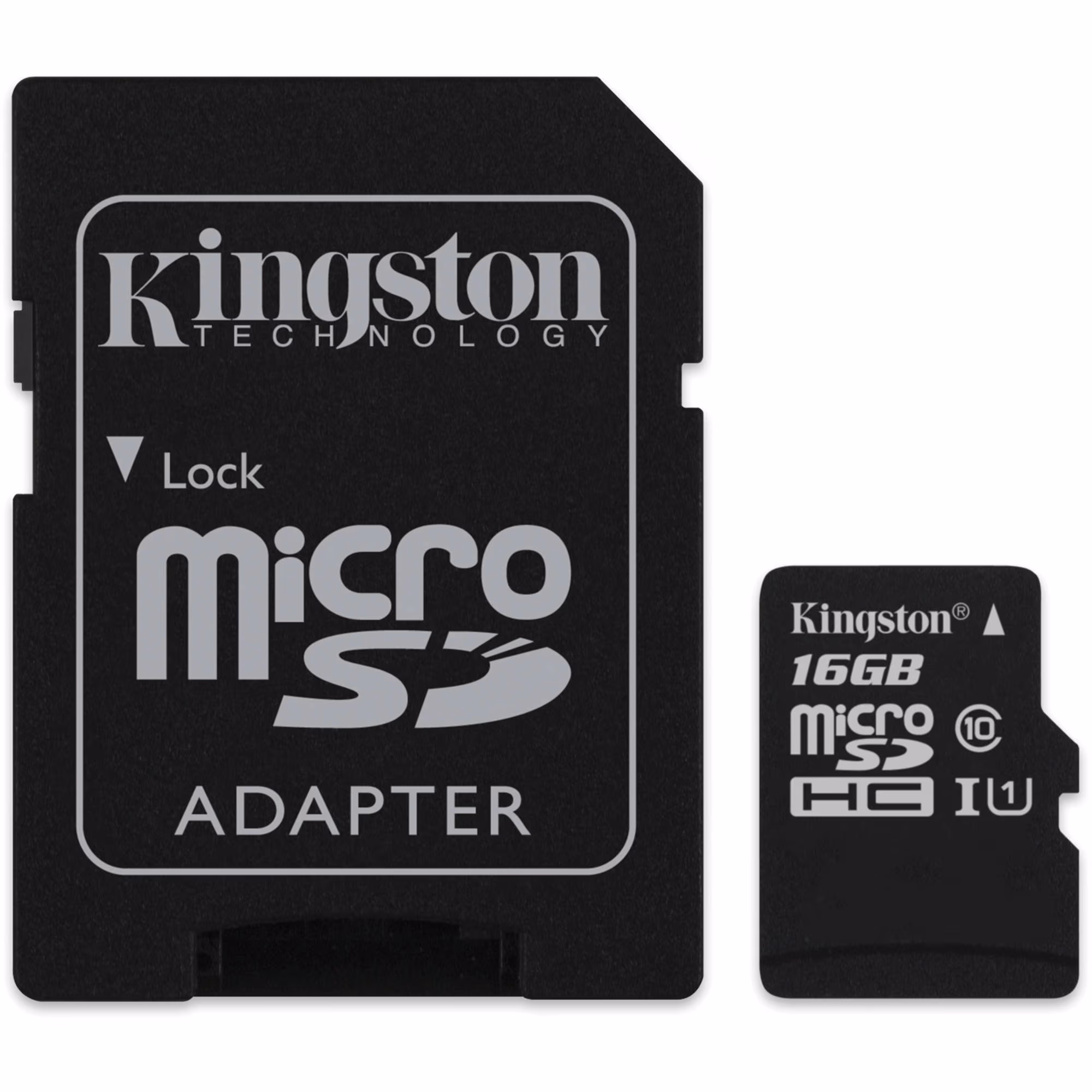 Карта памяти MicroSD+ SD adapter Kingston 16Gb class 10 (SDC10G2/16GB)