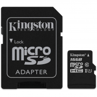 Карта памяти MicroSD+ SD adapter Kingston 16Gb class 10 (SDC10G2/16GB) thumbnav 1