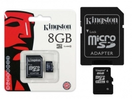 Card de mem-e MicroSD Kingston 8CB micro SDHC Class10
