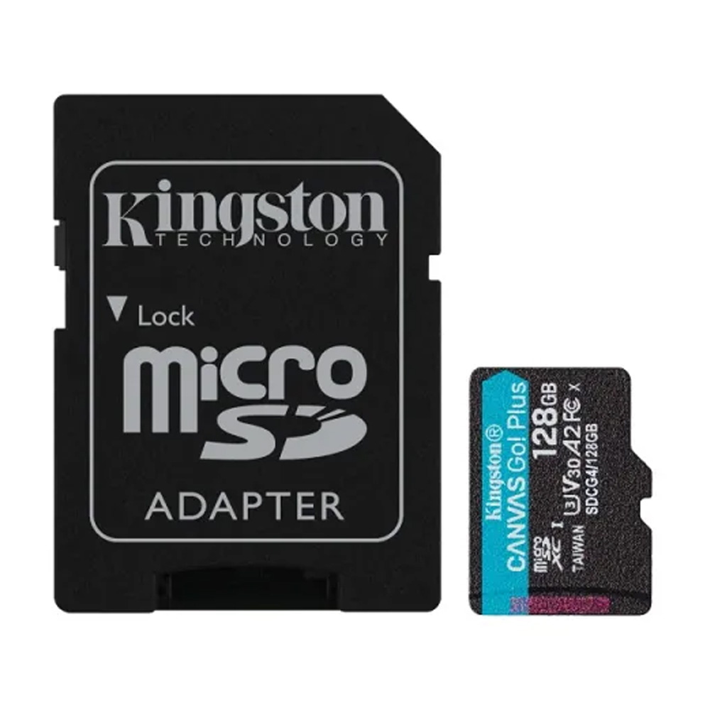 Карта памяти MicroSD Kingston 128GB microSDXC Canvas Go! Plus Gen4 (Class 10 UHS-I U3 (V30) with SD adapter R:200MB/s) photo 1 Карта памяти MicroSD Kingston 128GB microSDXC Canvas Go! Plus Gen4 (Class 10 UHS-I U3 (V30) with SD adapter R:200MB/s) photo 1
