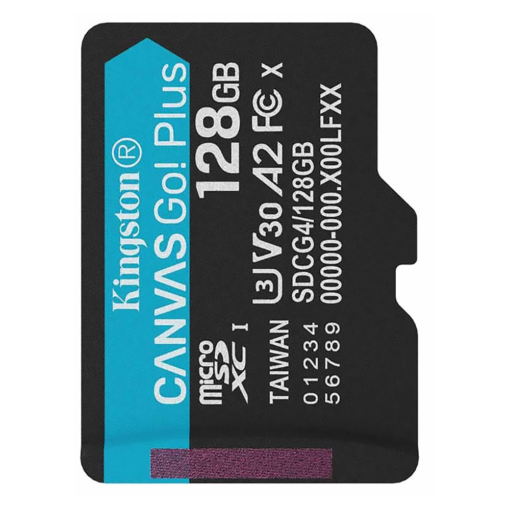 Карта памяти MicroSD Kingston 128GB microSDXC Canvas Go! Plus Gen4 (Class 10 UHS-I U3 (V30) with SD adapter R:200MB/s) photo 3