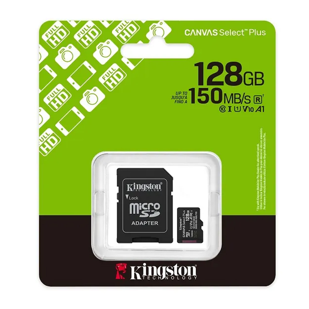Карта памяти MicroSD Kingston 128GB microSDXC Select Canvas Plus Gen3 (Class 10 A1 UHS-I with SD adapter Up to:150MB/s) photo 4