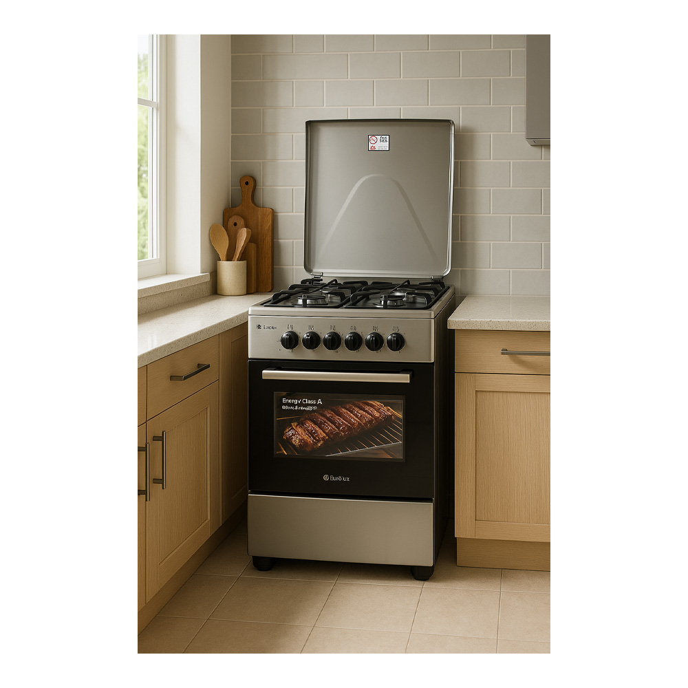 Газовая плита Eurolux TE5540IGB / 4 конфорок / 50 см / Нержавеющая сталь photo 3