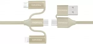 Кабель USB-A/Type-C - Lightning/Type-C/Micro USB Promate PENTAPOWER.GOLD