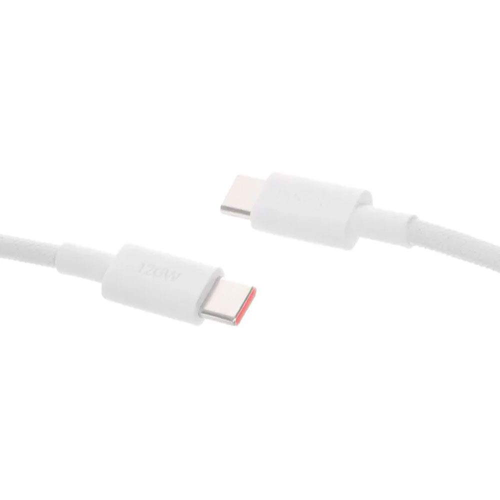 Cablu USB Type-C - USB Type-C Xiaomi 6A Braided 2m White (BHR087AGL) photo 3