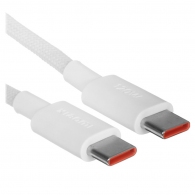 Cablu USB Type-C - USB Type-C Xiaomi 6A Braided 1m White (BHR087KGL) thumbnav 2