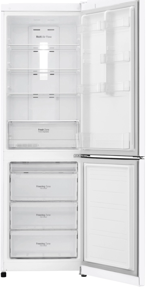 Холодильник с нижней морозильной камерой LG GA-B419SQGL, 302 л, 191 см, A+, Белый