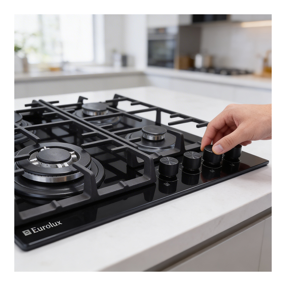 Встраиваемая  газовая панель Eurolux HBBR64GWCIBKGL photo 5