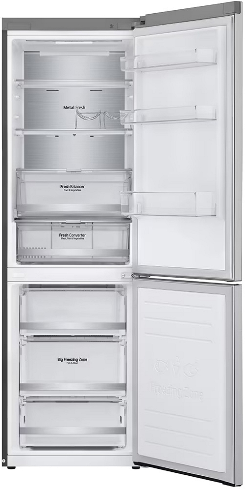 Холодильник двухдверный LG GBB71NSUGN / 341 л / 186 см / D / Серый photo 4