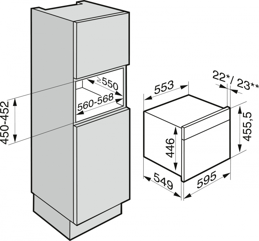 Паровой шкаф встраиваемый Miele DG2840GGR / л. / / Нержавеющая сталь photo 2