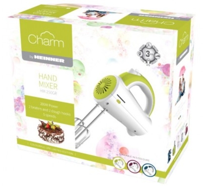 Mixer De mana Heinner HM250GR / 5 viteze / Alb photo 2