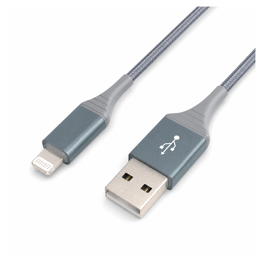Cablu USB-A - Lightning Helmet HMTCUL20WNYSEGR 1.5 /1.5m /Sur photo 2