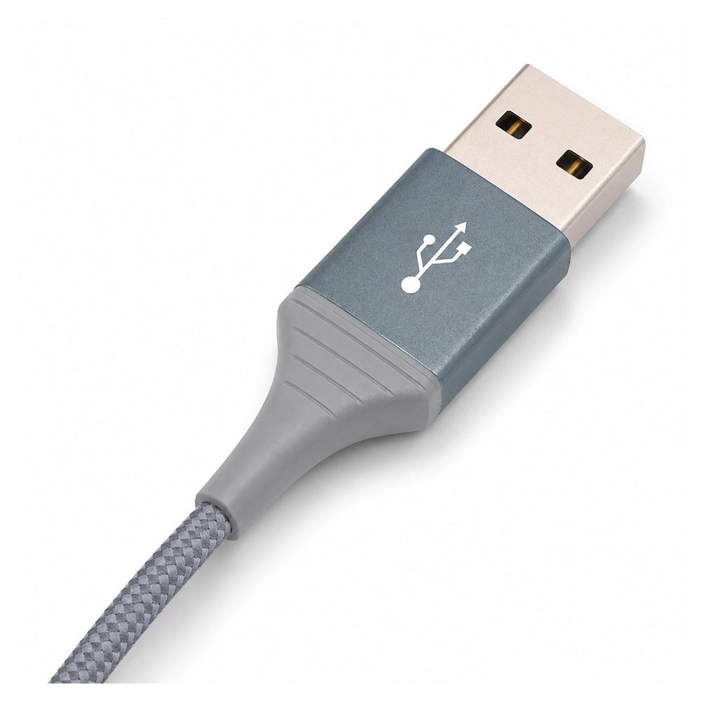 Cablu USB-A - Lightning Helmet HMTCUL20WNYSEGR 1.5 /1.5m /Sur photo 3