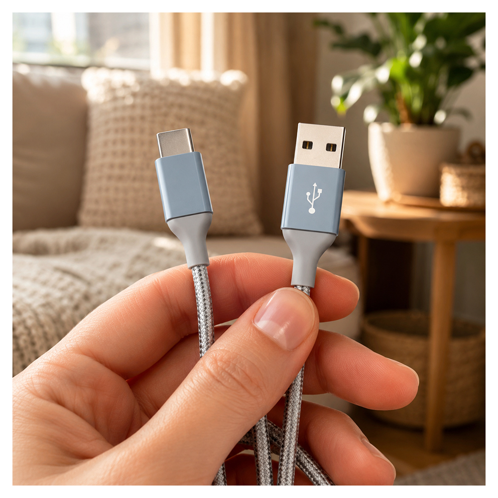 Cablu USB-A - USB Type-C Helmet HMTCUT20WNYSEGR 1.5 /1.5m /Sur photo 5