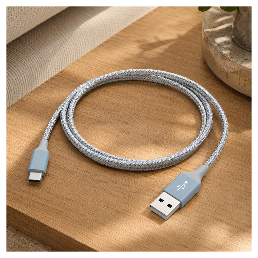 Cablu USB-A - USB Type-C Helmet HMTCUT20WNYSEGR 1.5 /1.5m /Sur photo 7